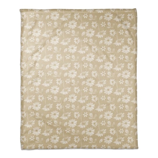 Florals Coral Fleece Blanket
